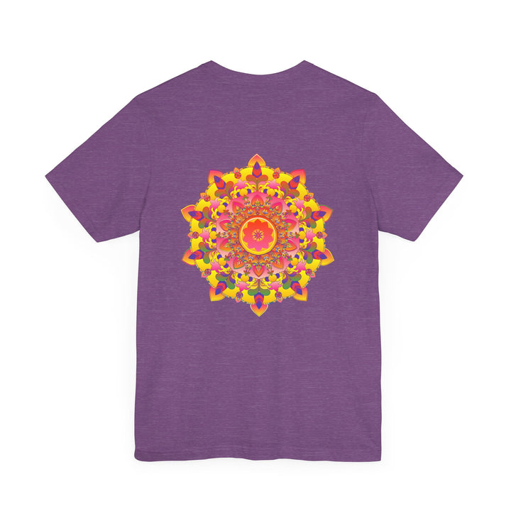 A colorful and intricate mandala design adorns this vibrant tee, symbolizing spiritual peace and harmony in a bold and stylish way