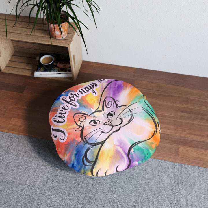 Cozy Snowday Cat Floor Pillow