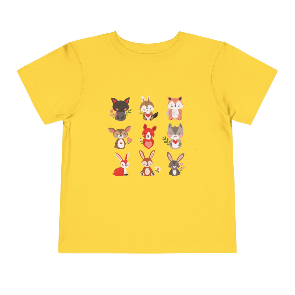 Animal Love Kleinkind T-Shirt, süße Cartoon Tiere T-Shirt für Kinder 