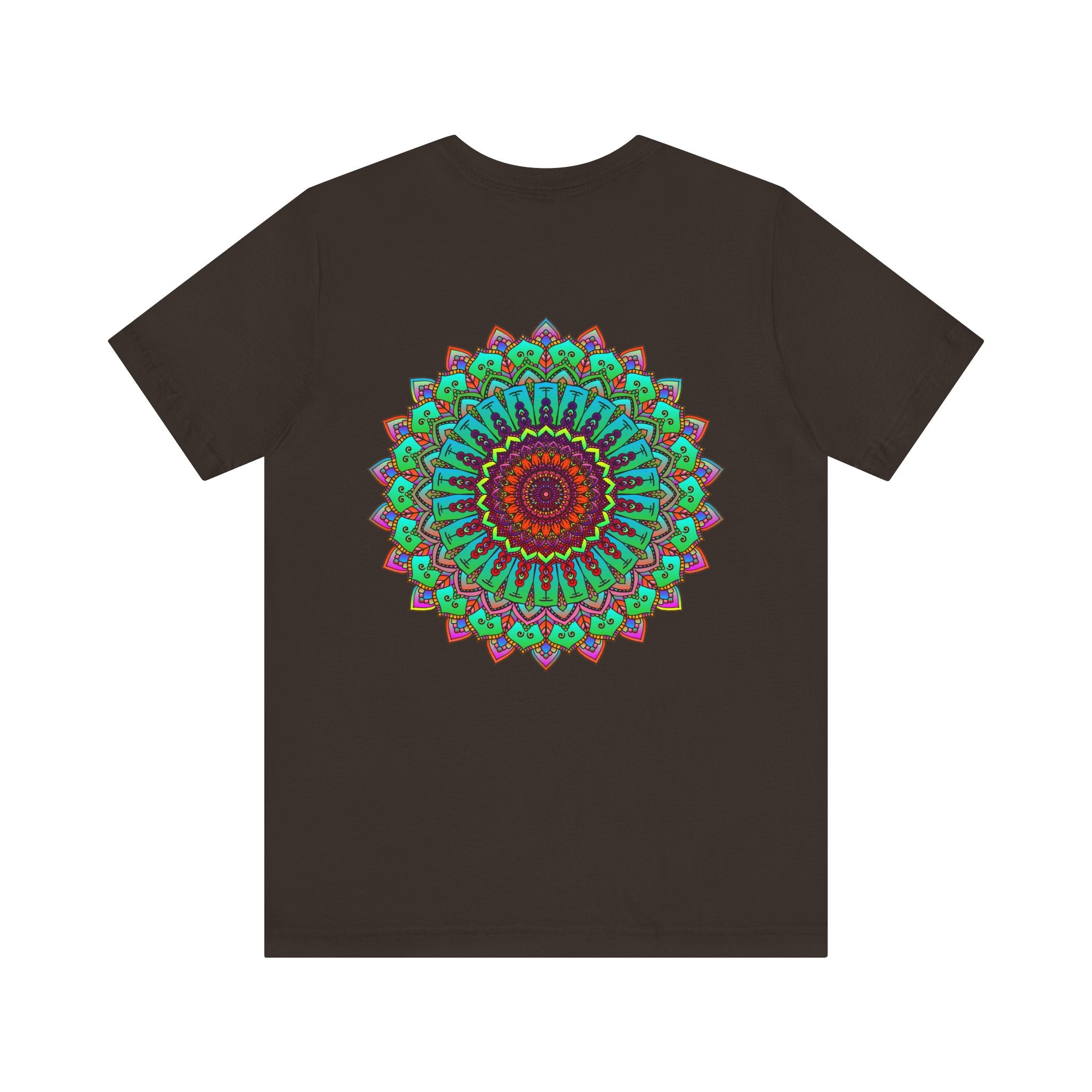 A beautiful and colorful Vibrant Mandala Tee symbolizing spiritual peace and harmony