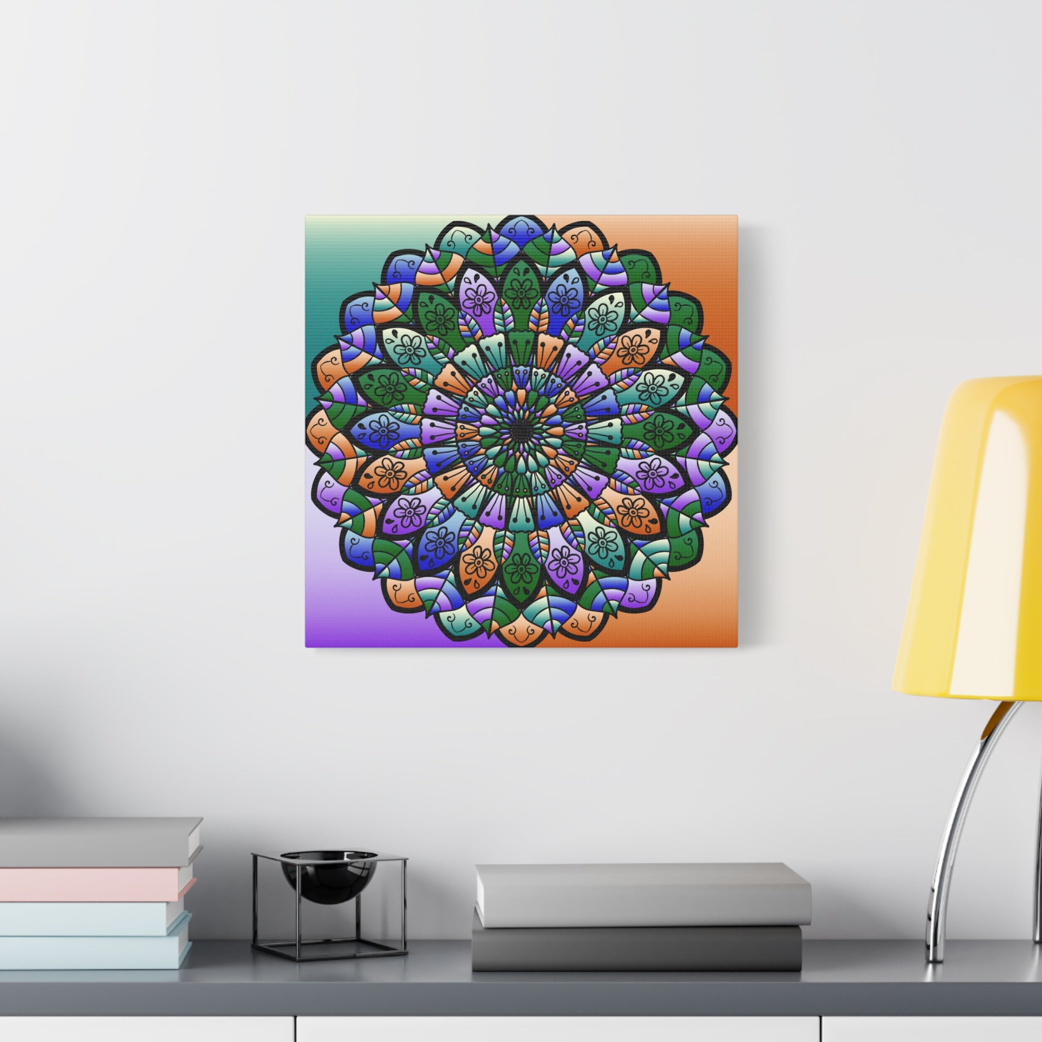 Tela artistica Mandala colorata — Arte opaca tesa