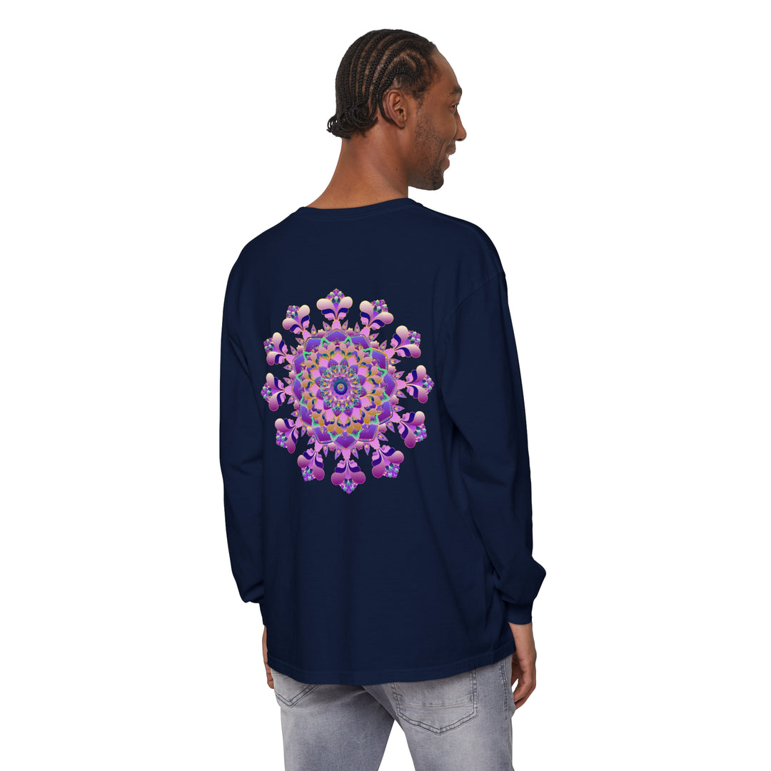 Intricate Mandala Long Sleeve T-Shirt - Unisex, featuring detailed mandala design