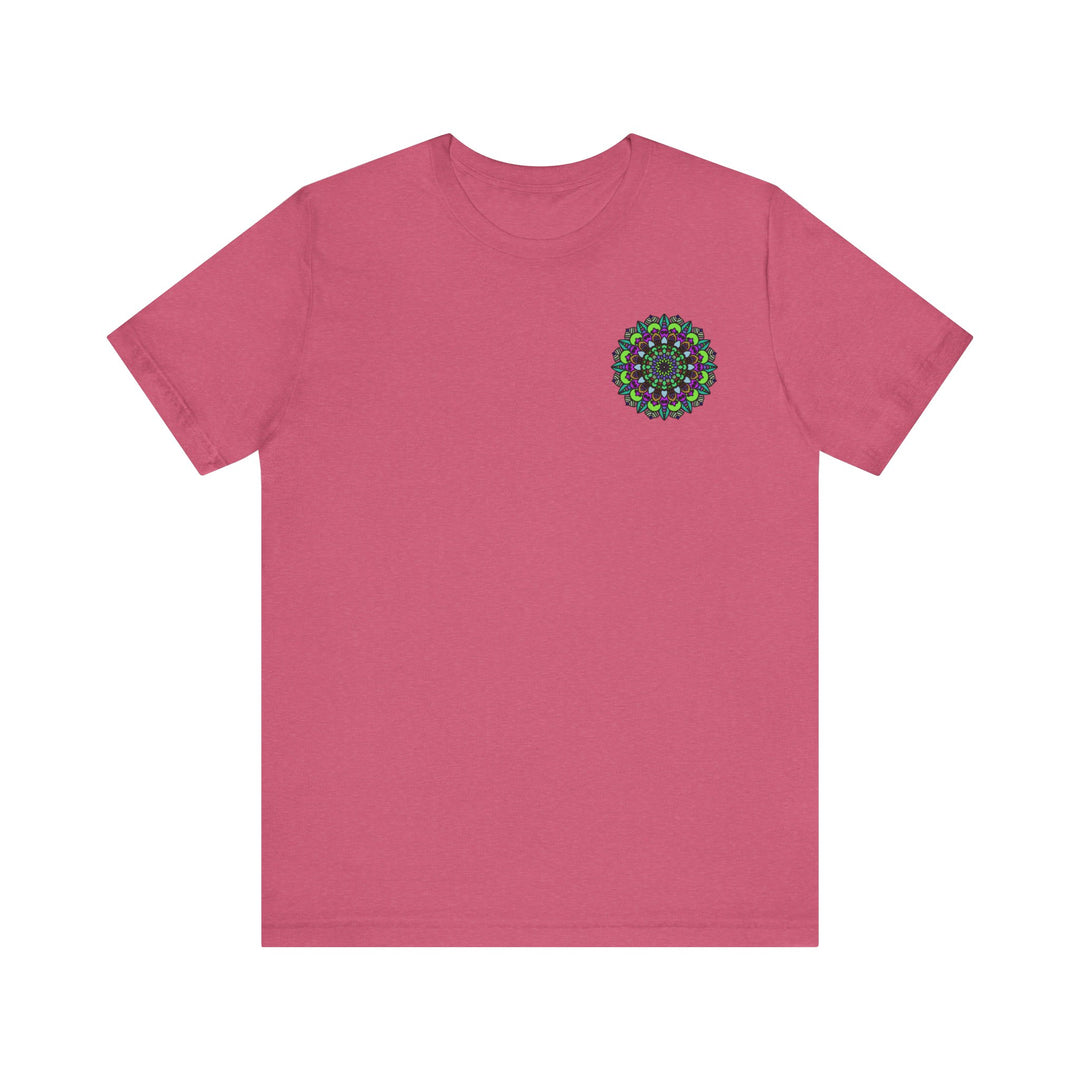 Vibrant and colorful Mandala Peace Tee featuring a spiritual harmony design