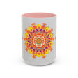 Vibrant Mandala Mug featuring colorful and intricate art design, perfect for adding a pop of color to your morning routine