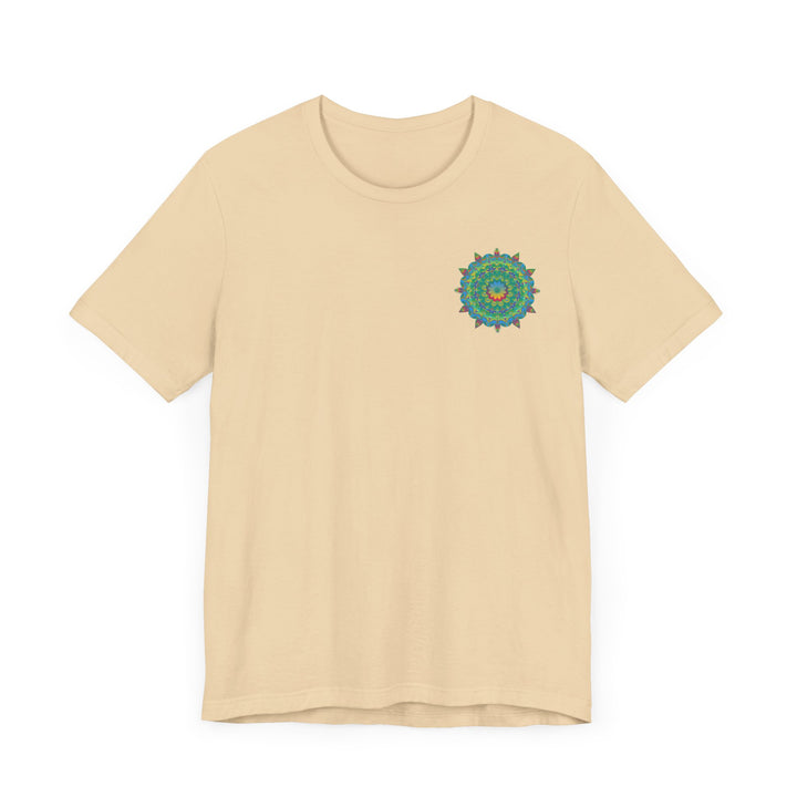 Vibrant and colorful Mandala Tee promoting spiritual peace and harmony