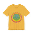 Colorful and detailed mandala design tee shirt, perfect for adding a vibrant touch to your wardrobe