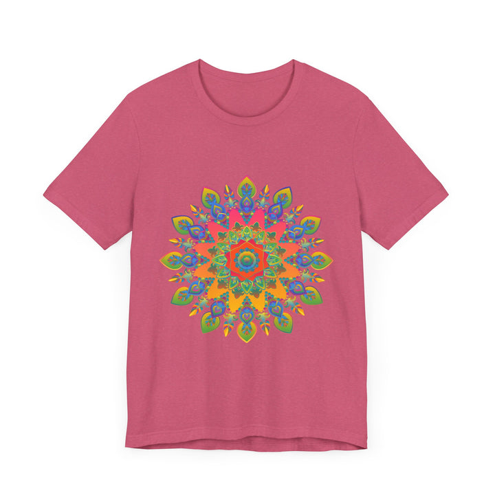 Beautiful and intricate design of a vibrant mandala tee shirt