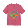 Beautiful and intricate design of a vibrant mandala tee shirt