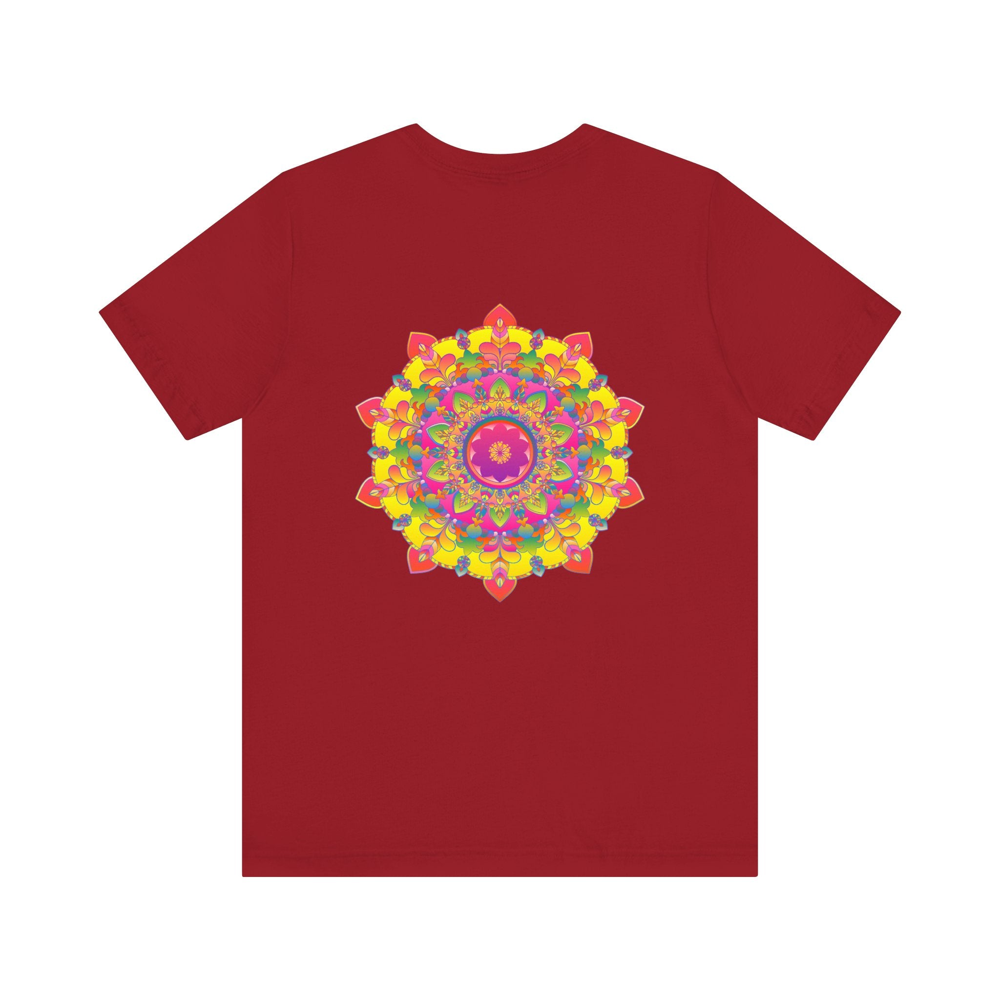 Vibrant Mandala Tee with intricate spiritual design representing peace and harmony