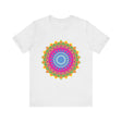 Vibrant Mandala Tee featuring a colorful and intricate design, perfect for adding a pop of color and style to your wardrobe