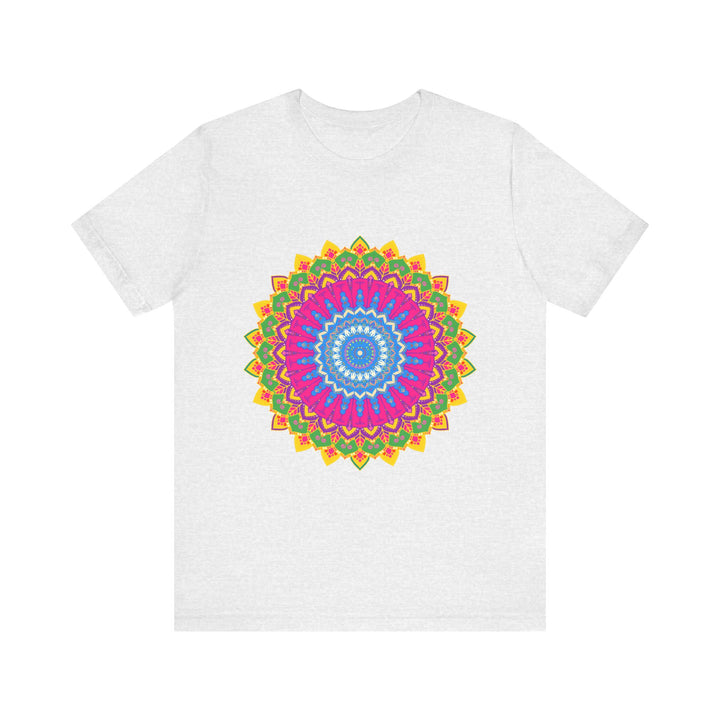 Vibrant Mandala Tee featuring a colorful and intricate design, perfect for adding a pop of color and style to your wardrobe