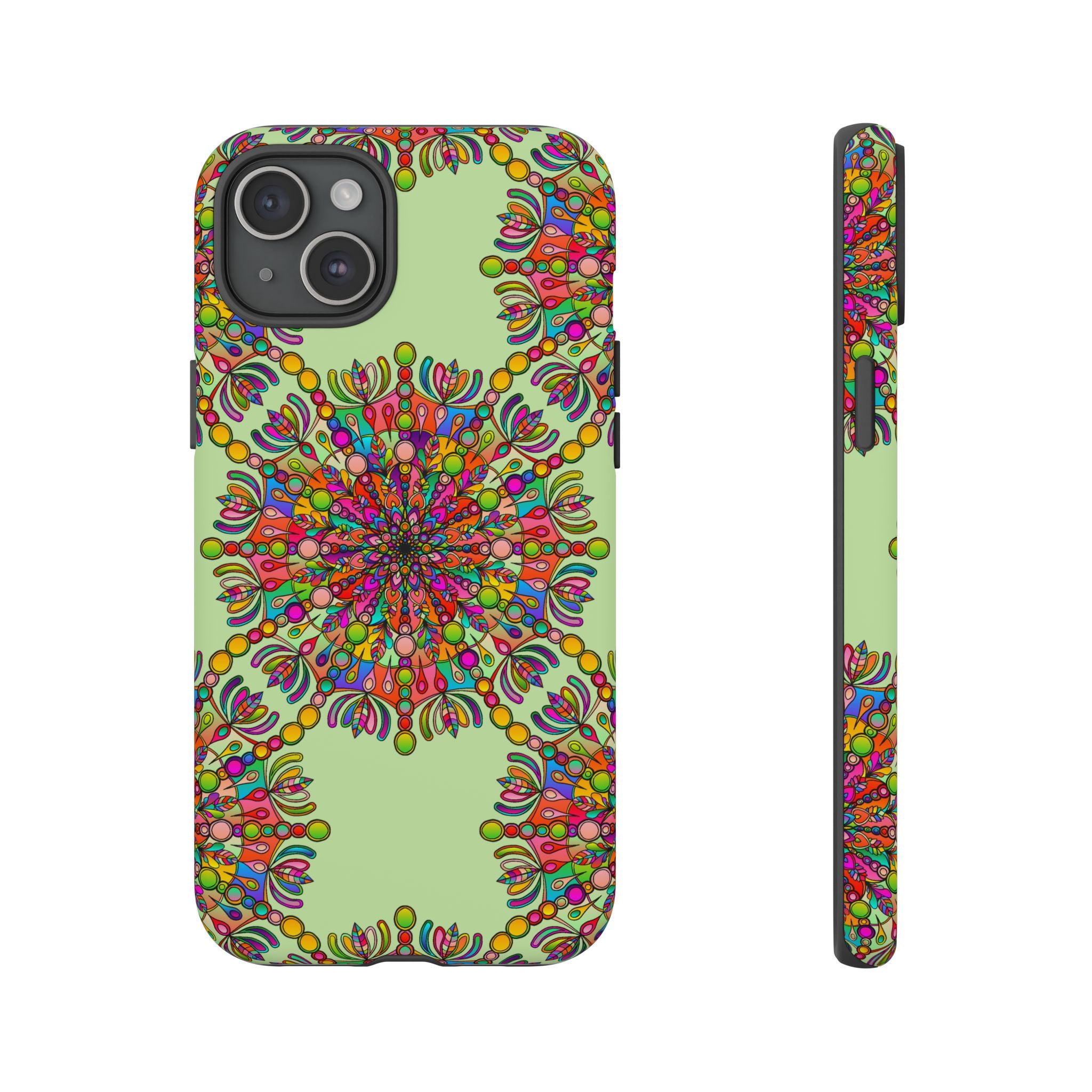 Custodia Vibrant Mandala per iPhone e Google Pixel | Custodie resistenti