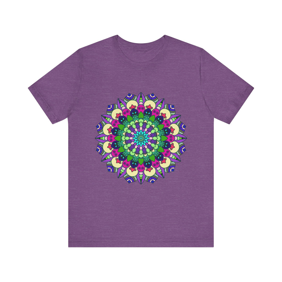 Vibrant Mandala Tee showcasing a colorful and intricate design on a high-quality, comfortable t-shirt perfect for adding a pop of color to any outfit