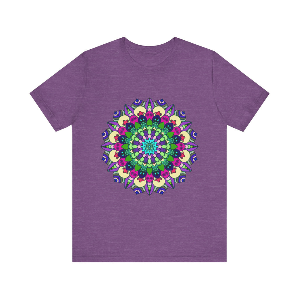 Vibrant Mandala Tee showcasing a colorful and intricate design on a high-quality, comfortable t-shirt perfect for adding a pop of color to any outfit