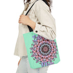 Mandala 'Love You Mom' Canvas Tote — Floral Mother's Day Gift Bag