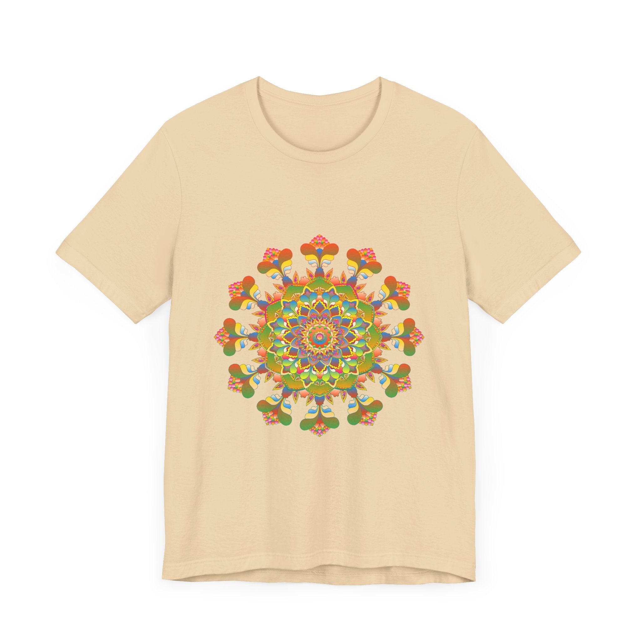 Vibrant Mandala Tee featuring a colorful and intricate design, perfect for adding a pop of color to any outfit