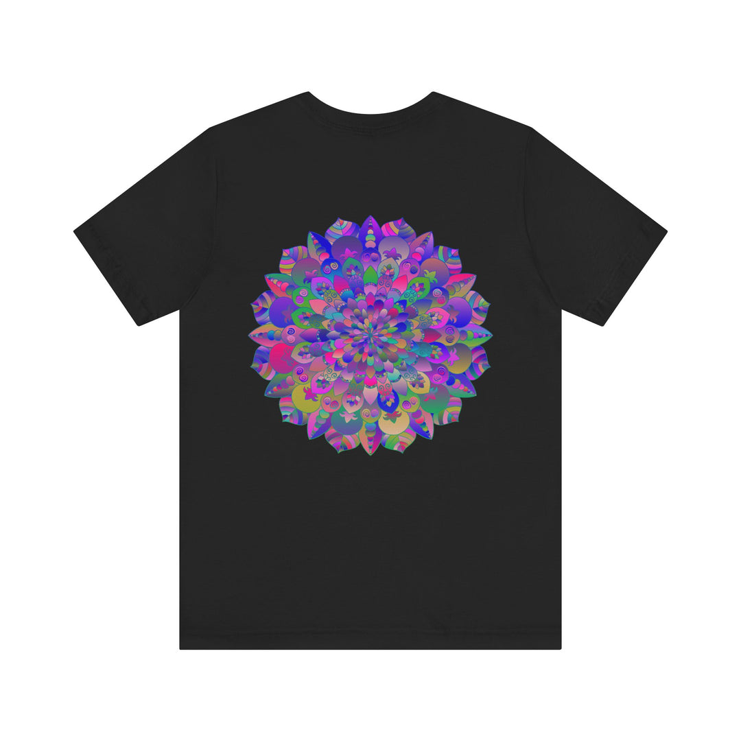 Vibrant Mandala Tee featuring intricate spiritual design for peace & harmony