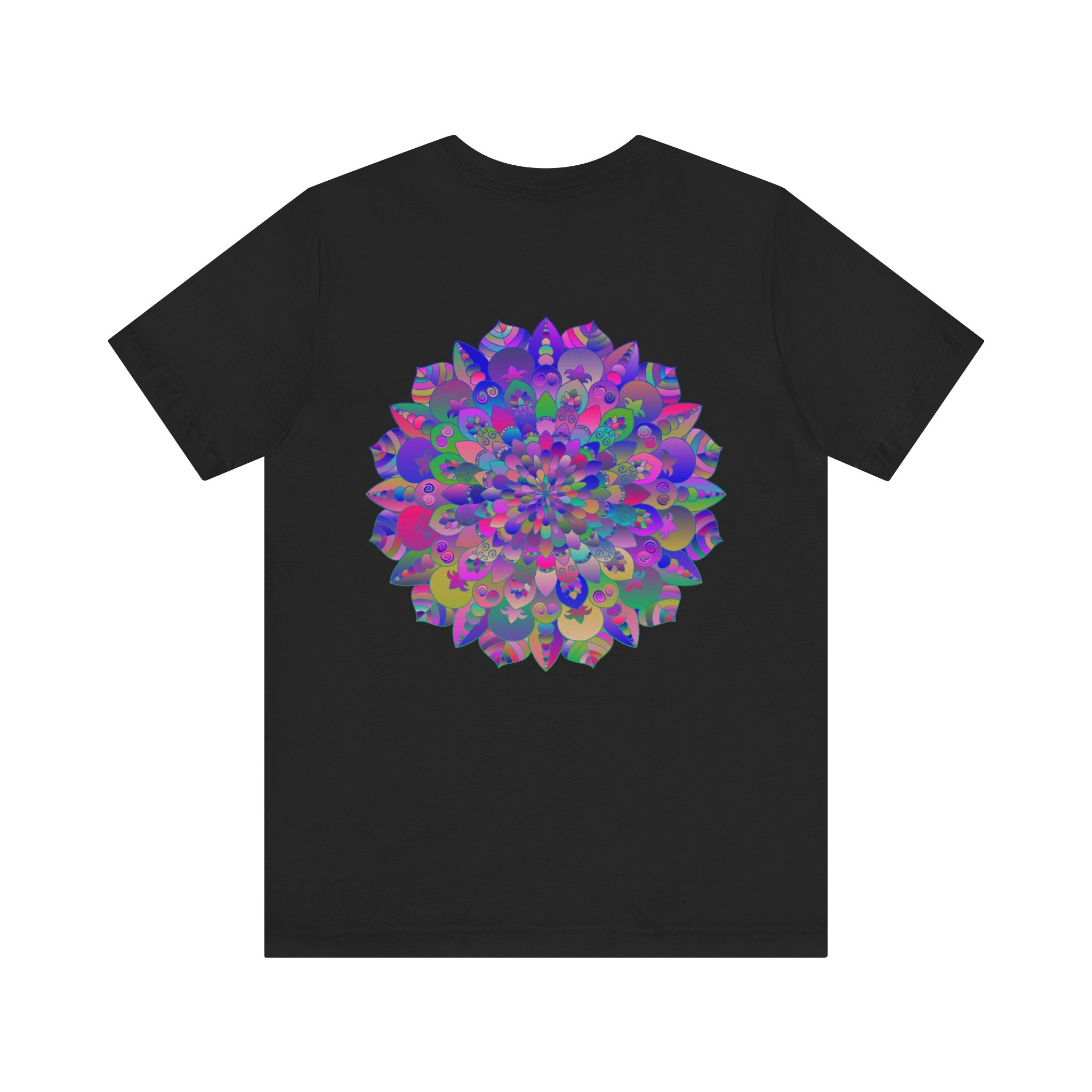 Vibrant Mandala Tee featuring intricate spiritual design for peace & harmony