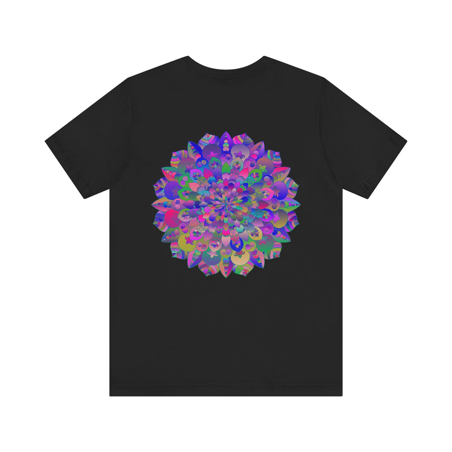 Vibrant Mandala Tee featuring intricate spiritual design for peace & harmony