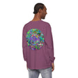 Colorful and intricate mandala design long sleeve t-shirt, suitable for all genders