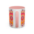 Mandala Art Mug - A stunning ceramic mug with vibrant mandala designs against a sleek grey background, perfect for enjoying your favorite hot beverages in style