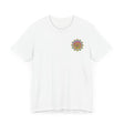Vibrant and mesmerizing mandala t-shirt with a psychedelic and spiritual theme