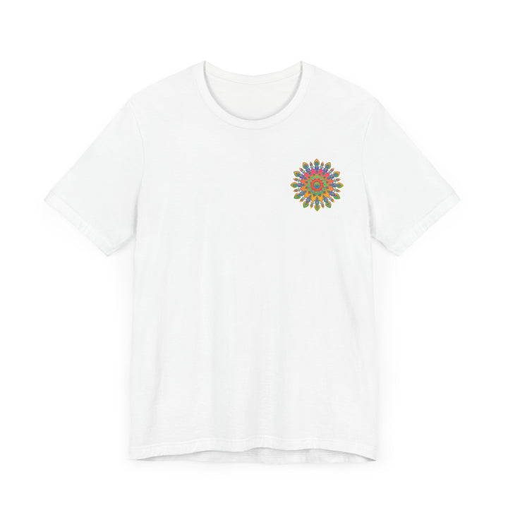 Vibrant and mesmerizing mandala t-shirt with a psychedelic and spiritual theme