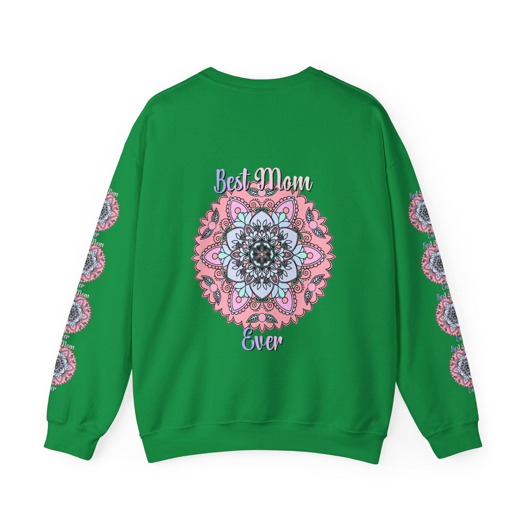 Cozy and stylish unisex crewneck sweatshirt with 'Best Mom Ever' design