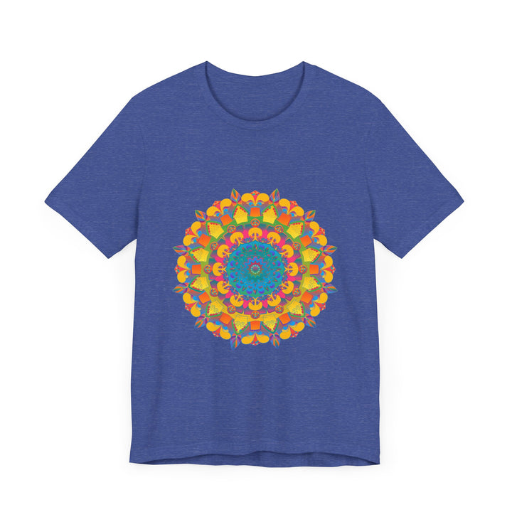 Vibrant Mandala Tee featuring a colorful and intricate geometric design