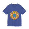 Vibrant Mandala Tee featuring a colorful and intricate geometric design