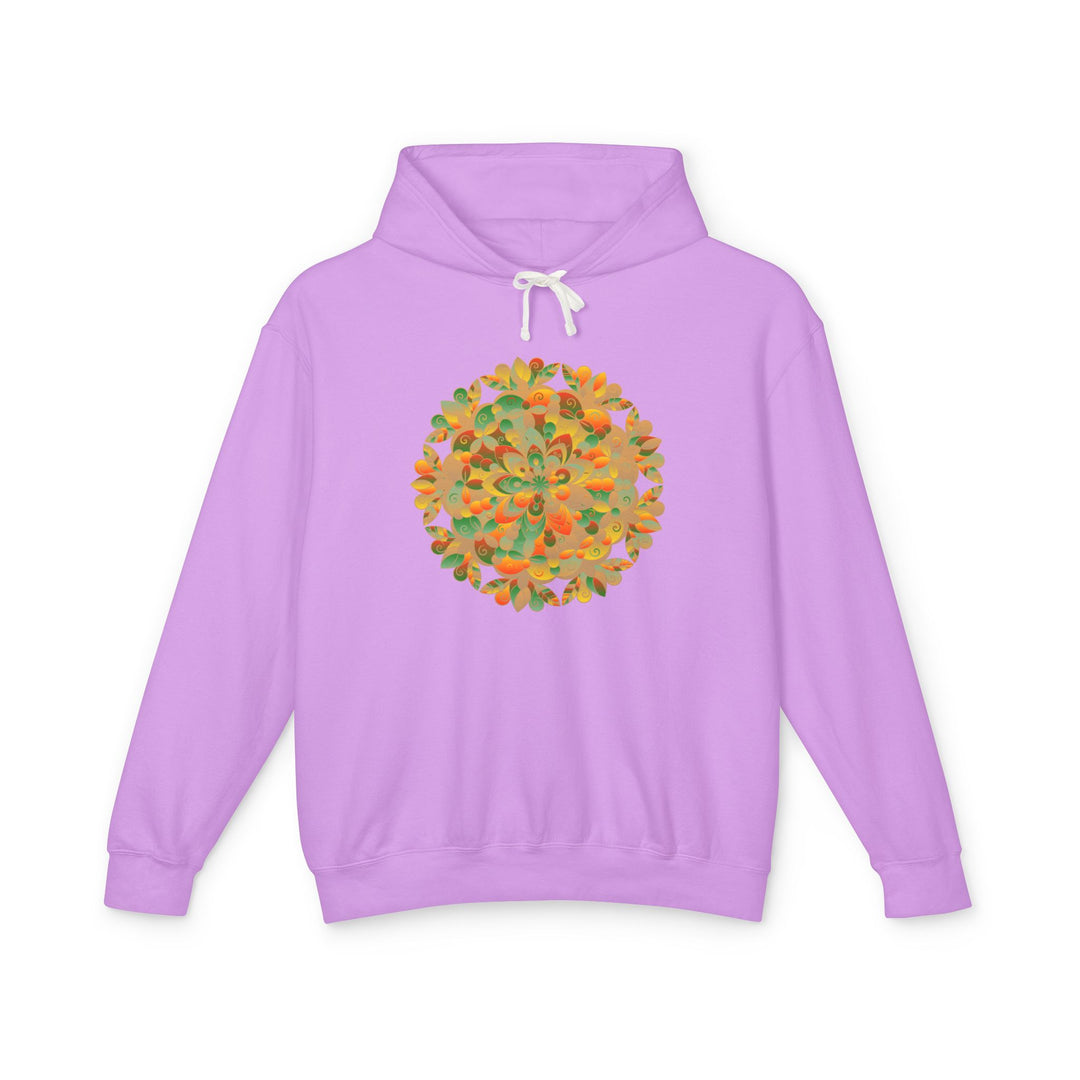 Leichtes Unisex-Kapuzenpullover mit lebendigem Blumenmuster 