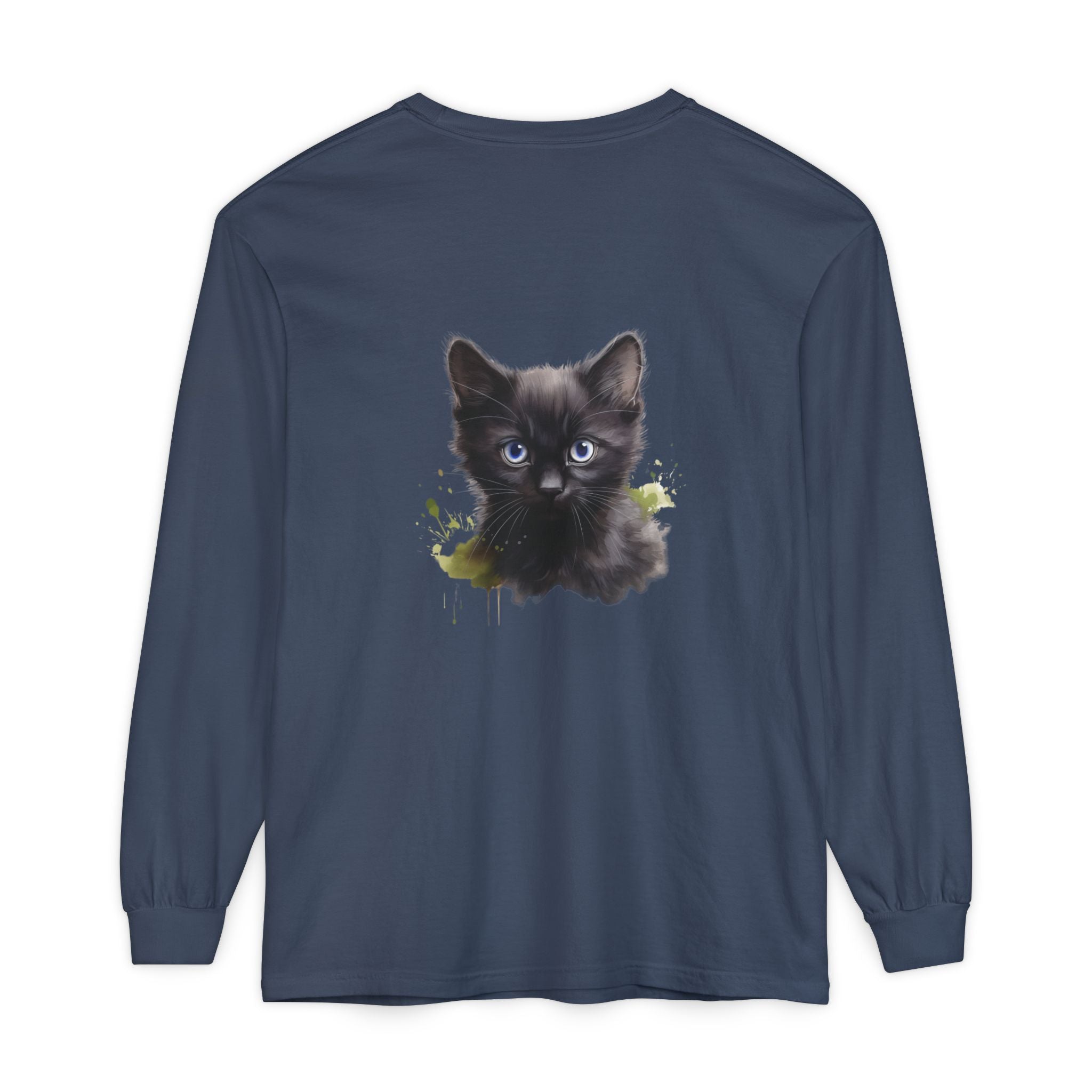 Mystische schwarze Katze – Langarm-T-Shirt