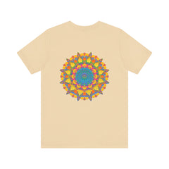 Colorful and intricate mandala design t-shirt promoting peace and harmony
