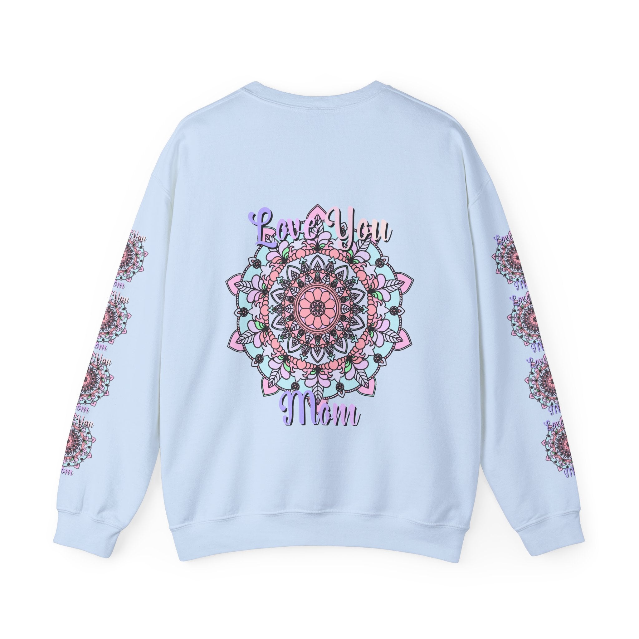 Mandala Sweatshirt for Mom with Heartfelt Design in Soft Hues
