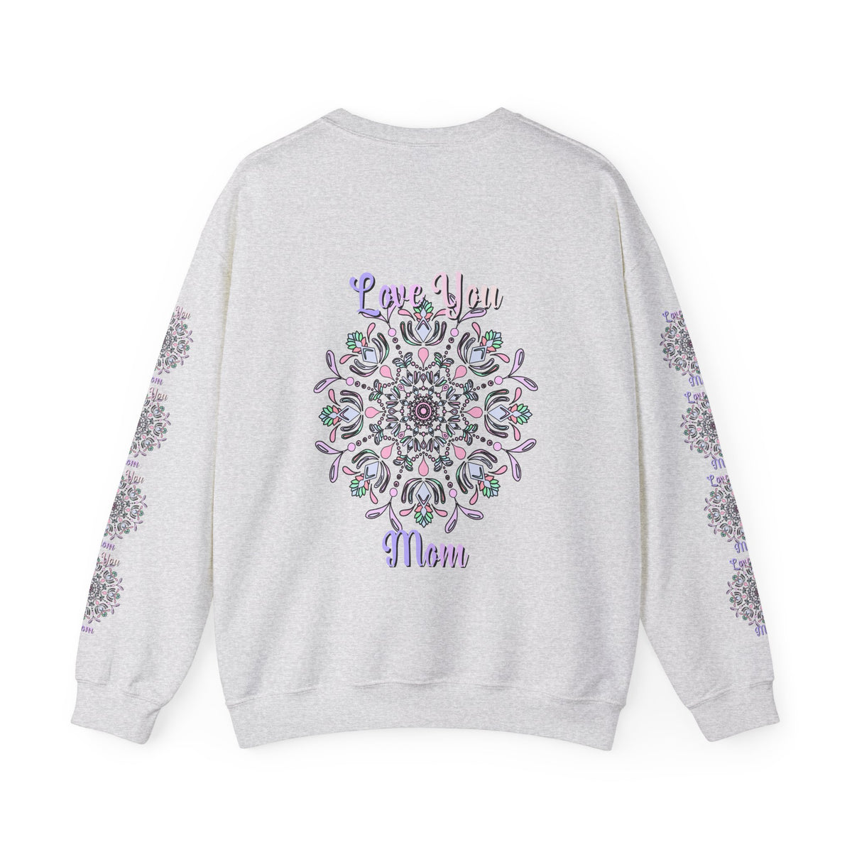 Mom Empowering Mandala Sweatshirt in Soft Pastel Hues