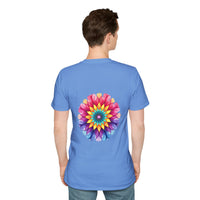 Colorful floral mandala design with a motivational quote on a comfortable t-shirt