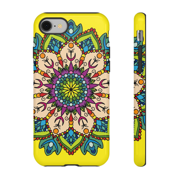 Intricate Floral Yellow Phone Case for Bold Protection and Style