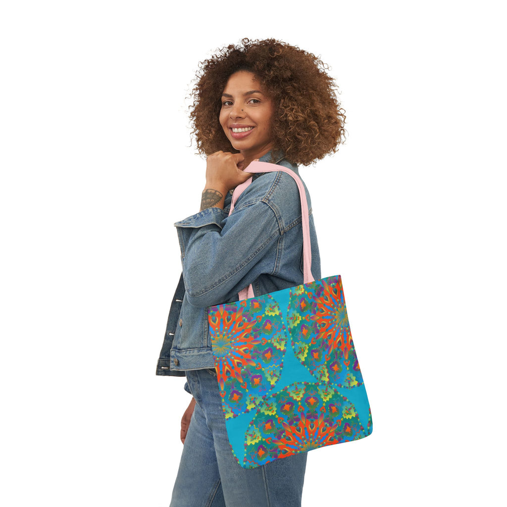 Canvas Tote Bag in Bright Tropical Colors for Summer Fun