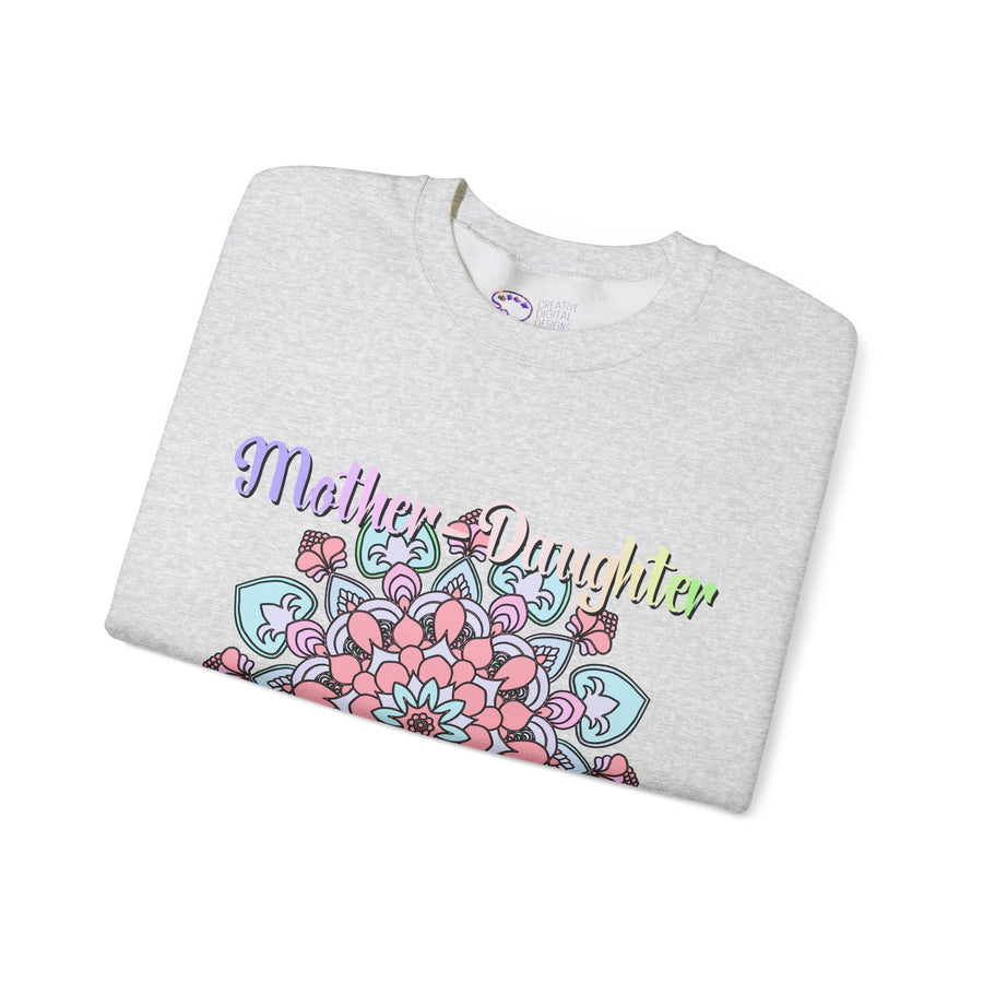 Mandala Patterned Sweatshirt Celebrating Mother-Daughter Love