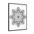 Mandala Handmade Art - Black & White Wall Art - Gallery Canvas Wraps, Vertical Frame 53