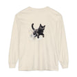 Black Cat Watercolor Splash T-Shirt featuring a playful feline design