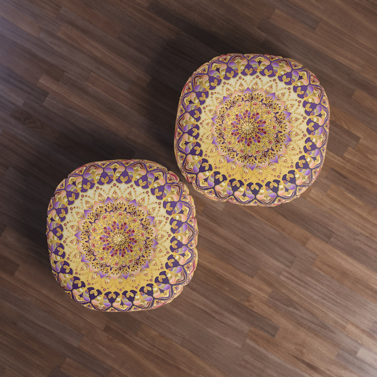 Radiant Mandala Tufted Floor Pillow