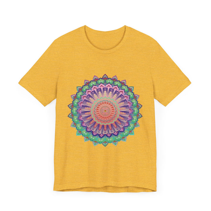 Vibrant Mandala Tee featuring a colorful and psychedelic design perfect for free spirits and lovers of bold fashion statements