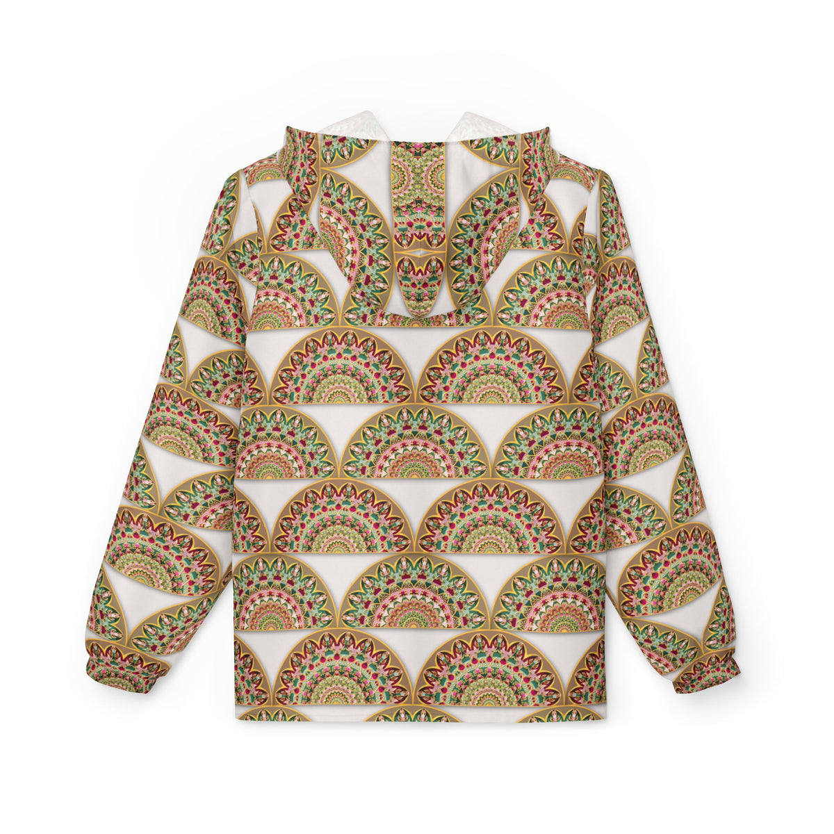 Art Deco Fan Pattern Windbreaker Jacket