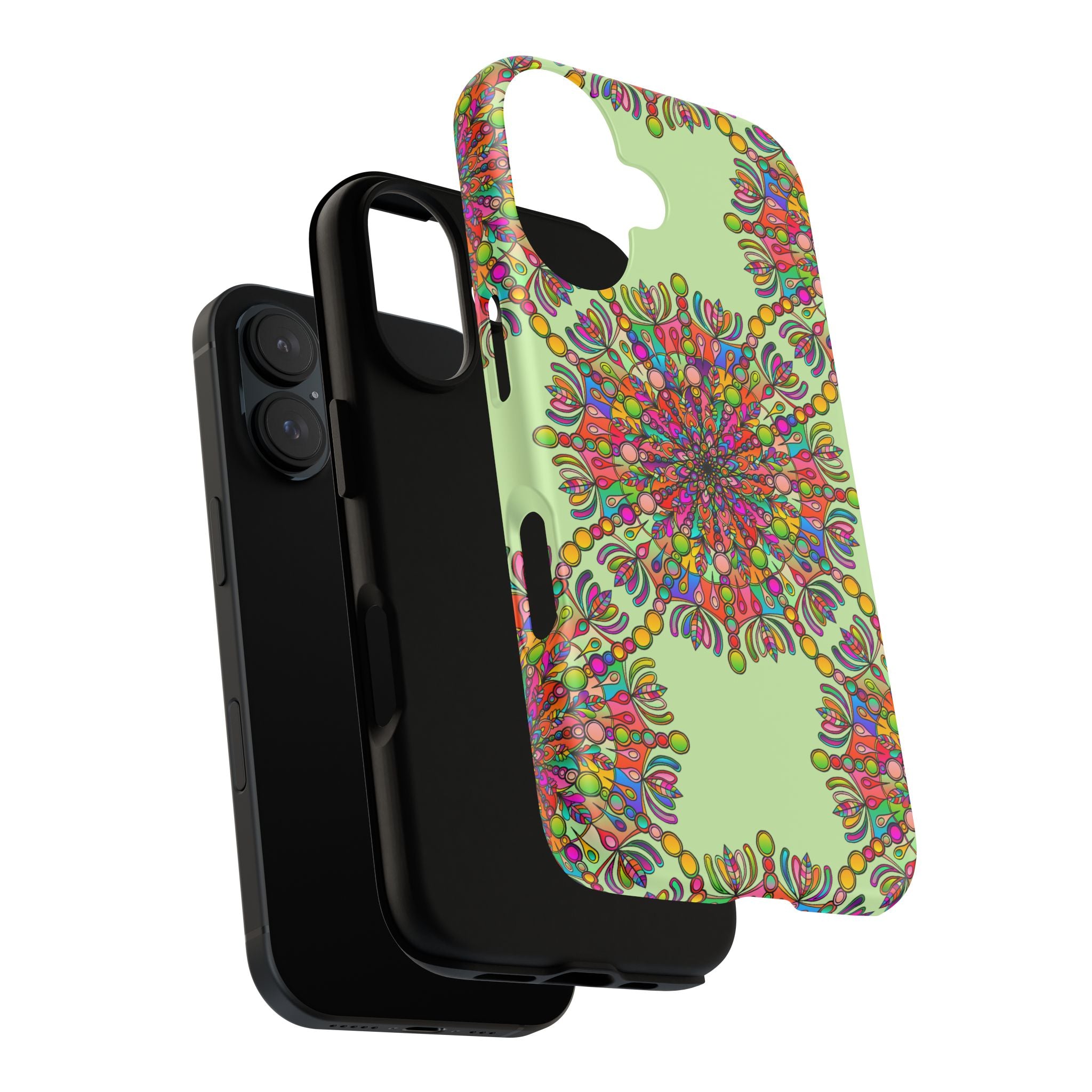 Custodia Vibrant Mandala per iPhone e Google Pixel | Custodie resistenti