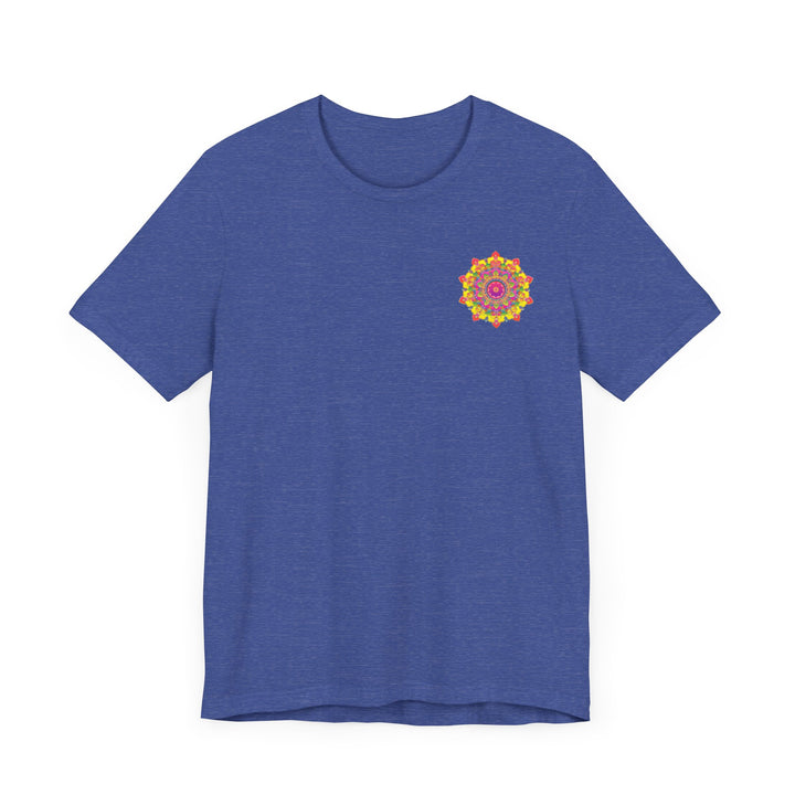 Colorful and intricate mandala design tee promoting spiritual peace and harmony