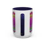  Beautiful and colorful mandala art printed on a durable coffee mug