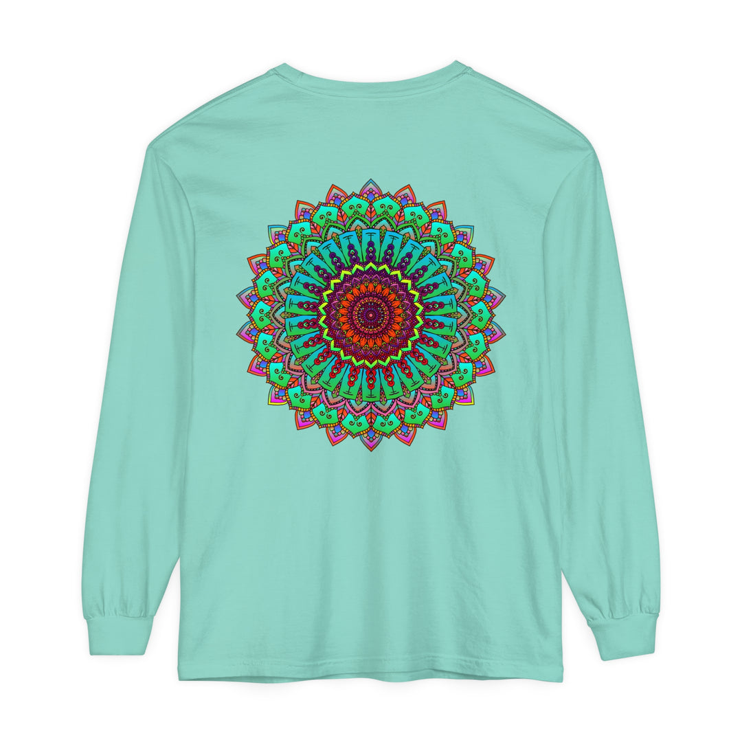 Vibrant Mandala Long Sleeve T-Shirt - Spiritual Art 66