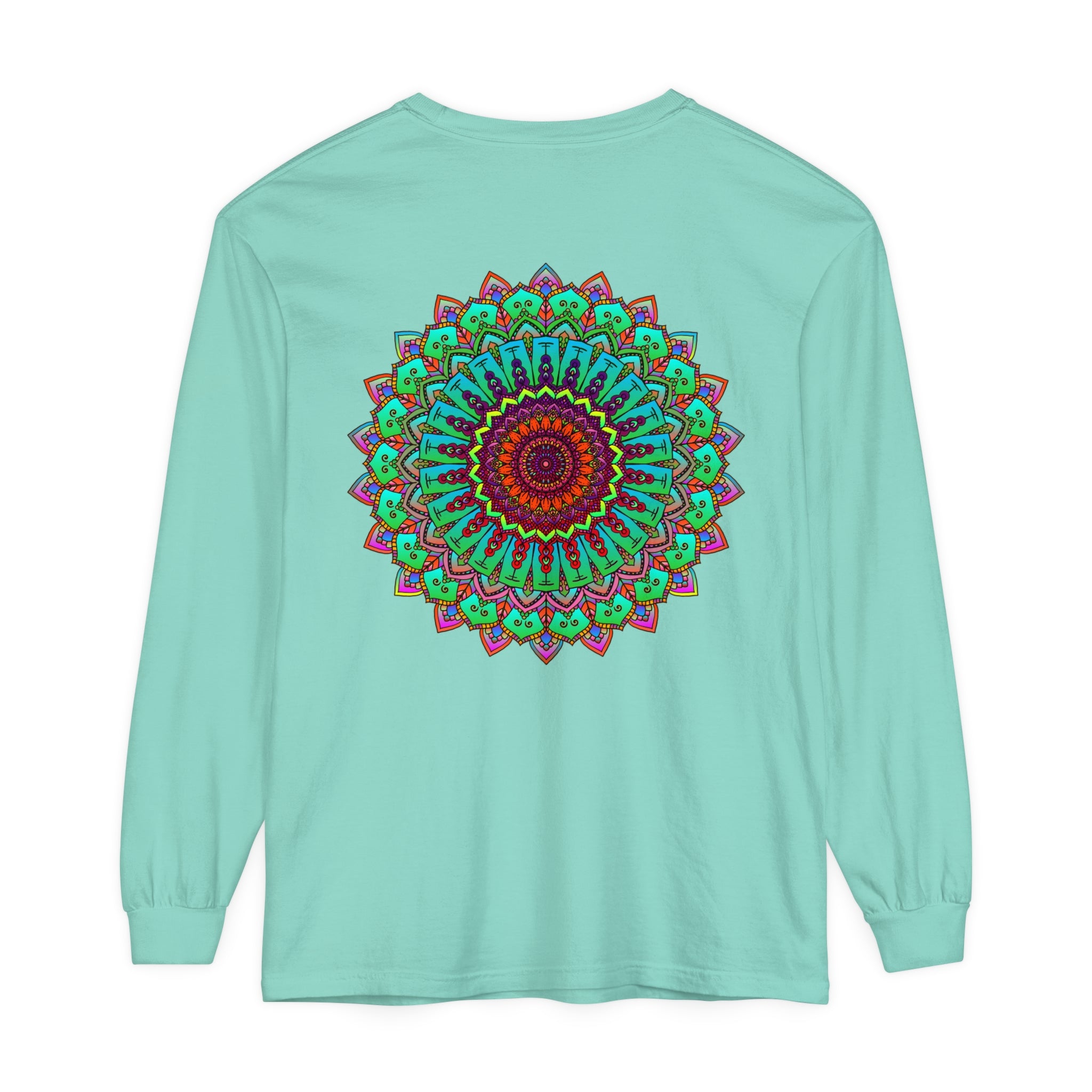 Vibrant Mandala Long Sleeve T-Shirt - Spiritual Art 66