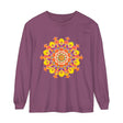 Colorful and intricate mandala design long sleeve unisex t-shirt